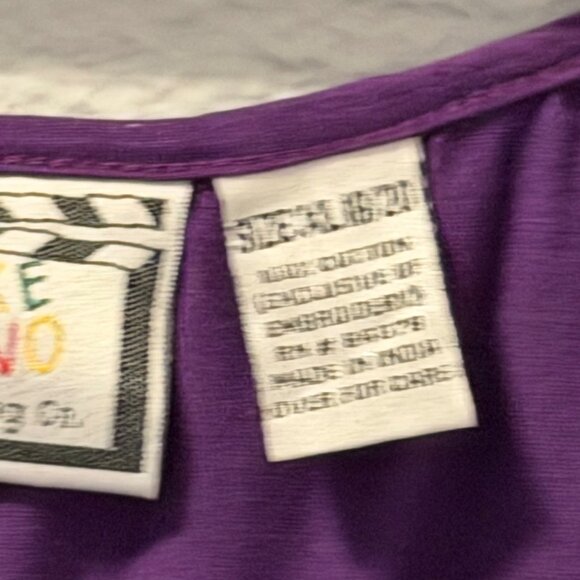 Take Two Clothing Co. Purple Boho Tunic Dress Long Sleeve With Embroidery Sz 18 - Picture 3 of 11